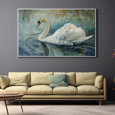 Acrylic Swan Painting